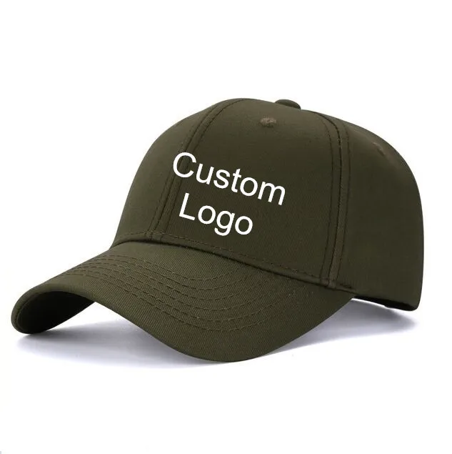 

1pc custom logo baseball caps Adult men casual adjustable snapbacks hat DIY print logo embroidery sun caps