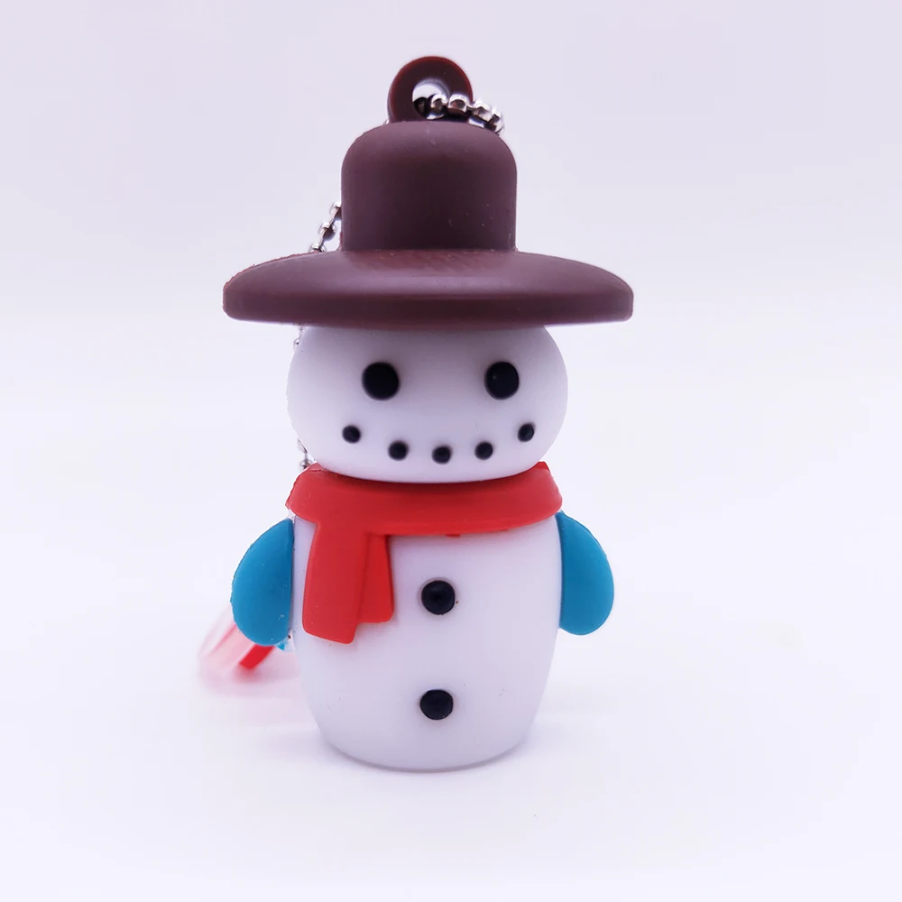 Kerst Sneeuwpop Usb Flash Drive Memoria Usb Stick Pendrive Memory Stick 4Gb 8Gb 16Gb 32Gb 64gb 128Gb Witte Sneeuw Flash Disk