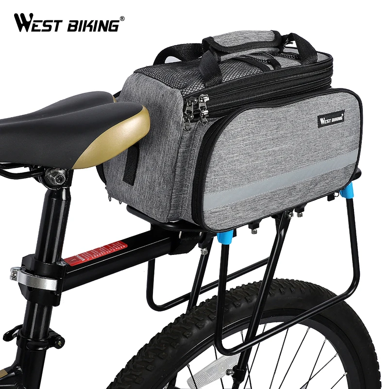 WEST BIKING Bicycle Bags Large Capacity Cycling Pannier MTB Bike Saddle Handbag Storage Luggage Carrier Bag Rear Rack Trunk Bags