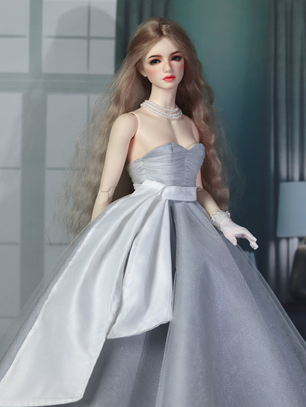 New BJD Doll Clothing Mesh Dress Dress DD SD Wedding Evening Dress is suitable for 1/3 1/4 Uncle Doll accessories