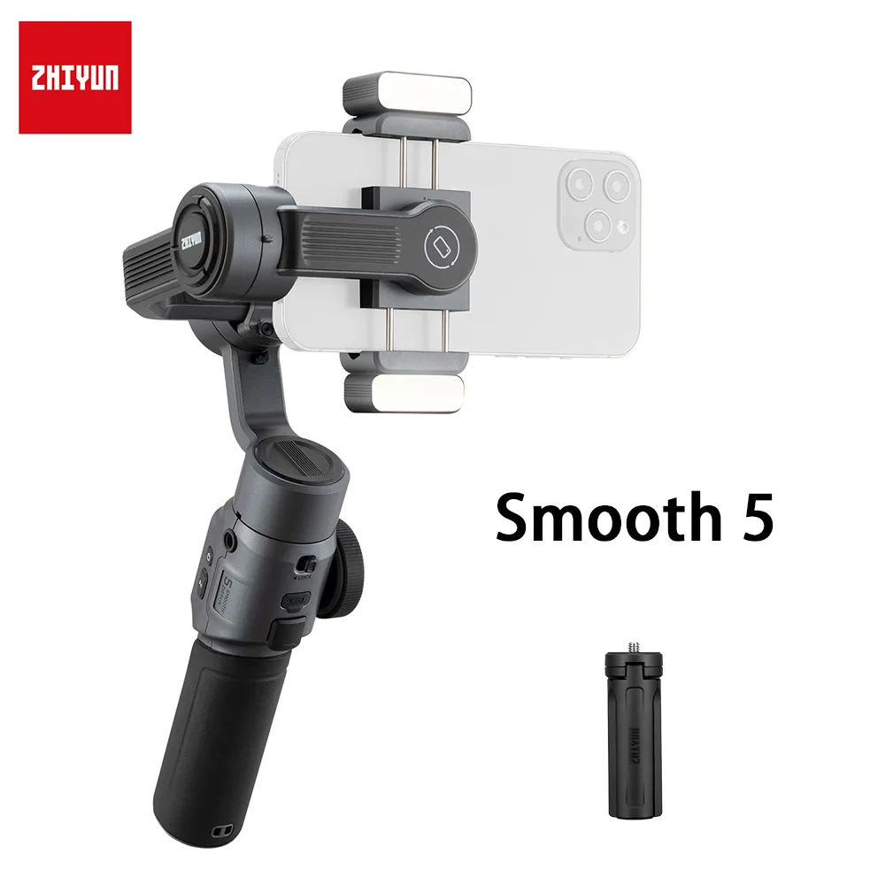 Zhiyun Smooth 5 Combo 3-Axis Handheld Stabilizer Vlog Video Live Stream Smartphone Gimbal for Cellphone Xiaomi Huawei Iphone