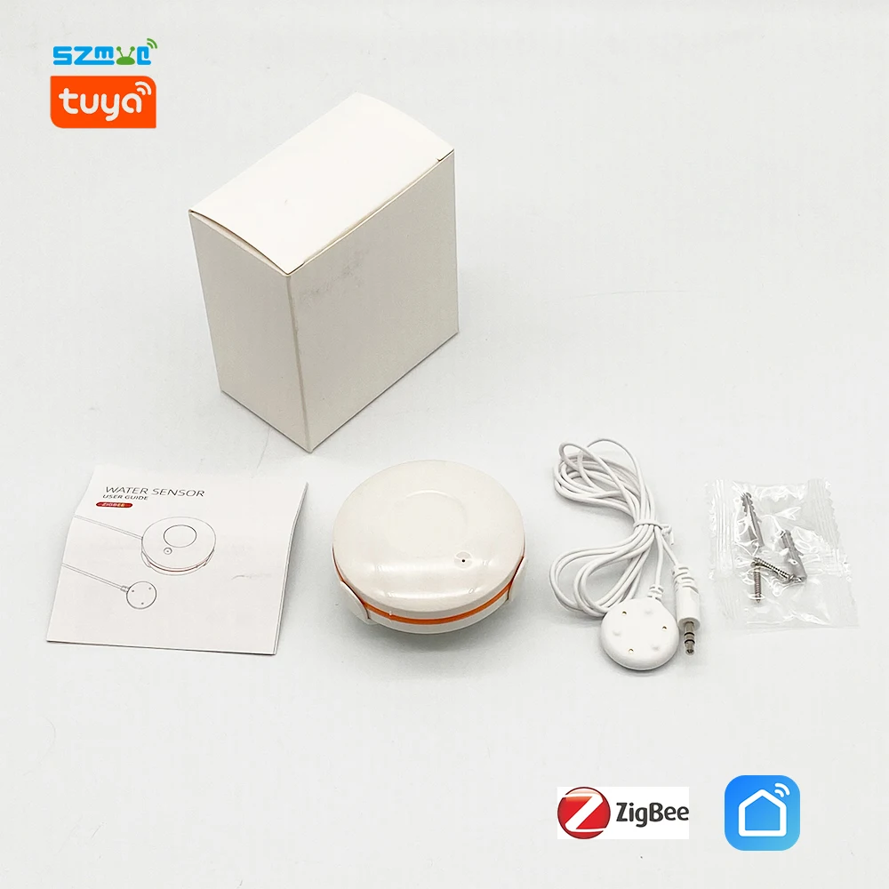 Tuya WiFi Smart Tuya Water Leakage Sensor Alarm Leak Detector Flood Alert Overflow Home Security System Smart Life App Control