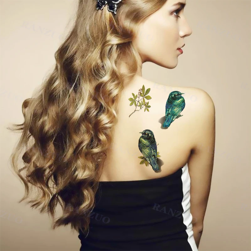 Tatouages de transfert 3d autocollants temporaires imperméables pour enfants, pour femmes, sur la poitrine