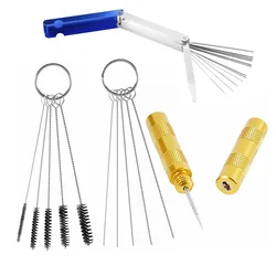 Carburetors Carbon Dirt Jet Remove Cleaner Nylon Brushes Cleaning Needles Tool Kit for Auto Motorcycle ATV Moped Welder Carb