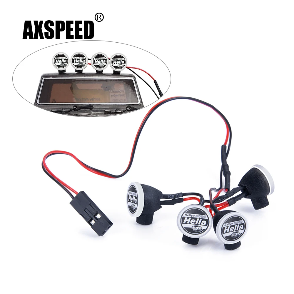 AXSPEED Bright Roof Led Light Headlight for Axial SCX24 AXI00001 C10 AXI00006 Bronco 1/24 RC Crawler Car Upgrade Parts