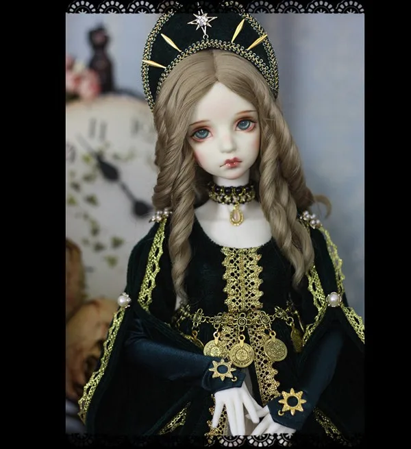 

Accept Custom BJD Doll clothes skirt European vintage dress blackish green For 1/3 1/4 SD10 SD13 SD16 DZ Doll Accessories