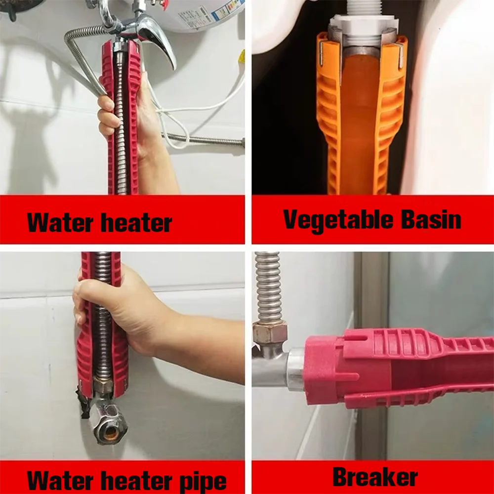 5 In 1 Flume chiave antiscivolo lavello da cucina chiave di riparazione rubinetto del bagno assemblaggio idraulico chiave di installazione strumenti per la casa