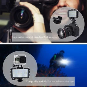 Đèn LED dưới nước không thấm nước, đèn flash công suất cao, ánh sáng cho GoPro, Canon, máy ảnh DSLR, đèn lấp, đèn chiếu sáng video, Ultra Bright, đèn lặn 50m, 10 Ánh sáng bán hàng chính GoPro - №8