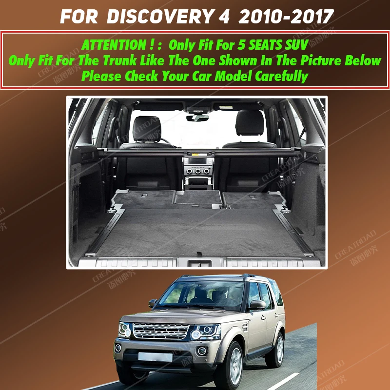 APPDEE Car trunk mat for Land Rover Discovery 4 Five seats/Seven seats 2010-2017 cargo liner carpet interior accessories cover