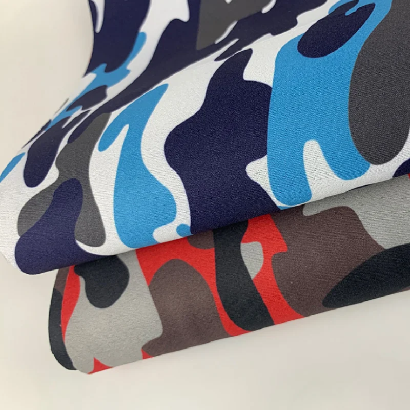 

4 Yards Factory Wholesale Polyester Camouflage Printing Laminated SBR Diving Fabric Neoprene Composite Fabric Customization Warp