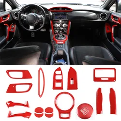 For Subaru BRZ Toyota 86 GT86 2012-20 ABS red car interior central control decorative trim door handle switch frame Accessories