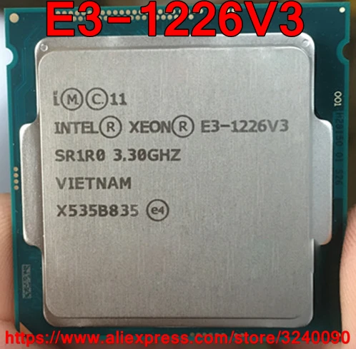 

Original Intel CPU Xeon SR1R0 E3-1226V3 Processor 3.30GHz 8M Quad-Core E3-1226 V3 Socket 1150 free shipping E3 1226V3 E3 1226 V3