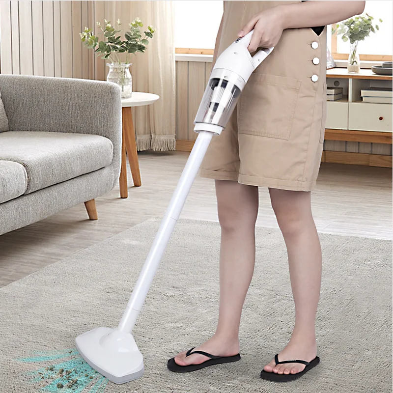 Aspirapolvere domestico ricaricabile senza cordone delfino bianco per l'home Office Car Pet Hair 12000Pa aspirapolvere portatile