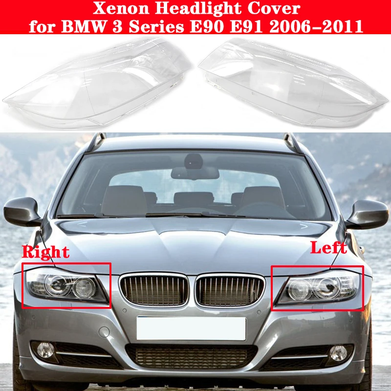 

For BMW 3 Series E90 E91 2006-2011 Lamp shell masks headlights cover Car Xenon Headlight glass headlamps transparent lampshade