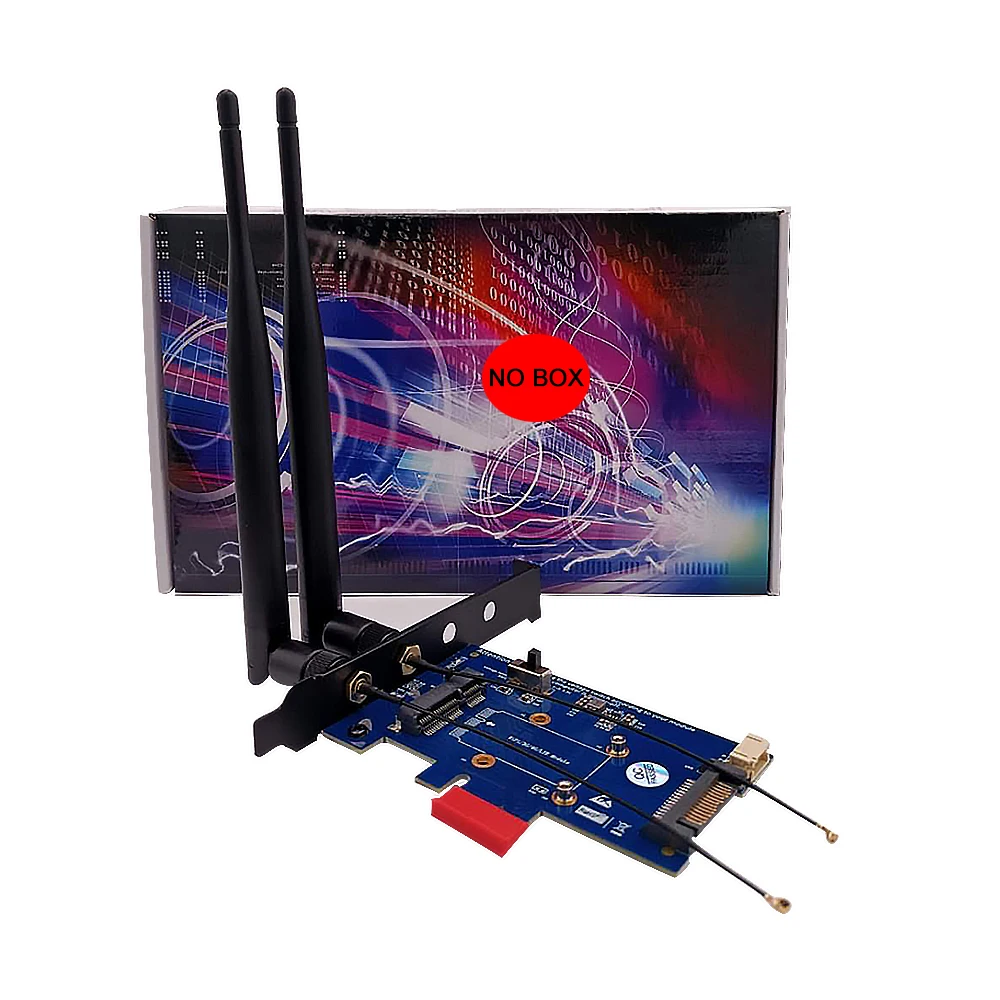 การ์ดWIFI PCI Expressการ์ดเครือข่ายอะแดปเตอร์ไร้สายMini PCIE PCI-E X1 อะแดปเตอร์ + ซิมการ์ดสำหรับ 3G/4G/LTE WIFIโมดูล