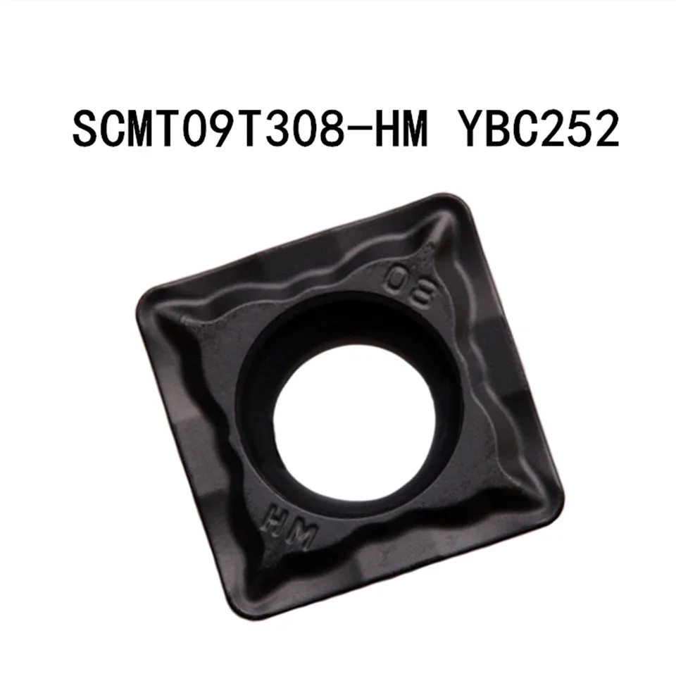Imagem -03 - Carboneto Inserção Cnc Torno Ferramenta de Gerencio Cortador de Metal Lâmina Scmt Scmt09t304 Scmt09t308 Scmt120408 Scmt120404 hm Ybc251 Ybc252