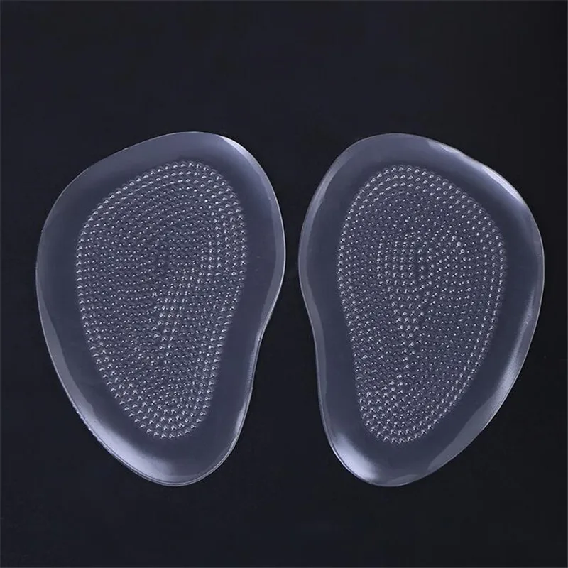 Silicone Gel Insoles Forefoot Pads for Women High Heel Shoes Foot Blister Care Toes Insert Pad Cushion Massage Pain Relief Soles