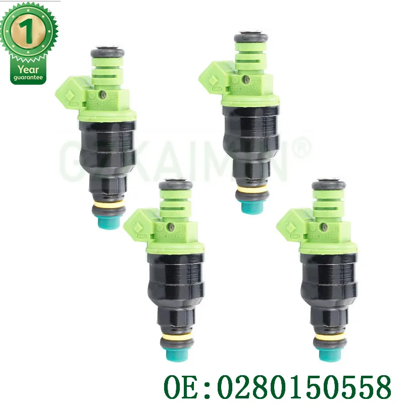 set 4 OEM  0280150558 0 280 150 558 Injection Valve  42LBS 440cc min  Green top fuel injection  XL3V9F593A5A