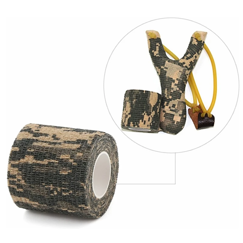 Hunting Stealth Adhesive Plaster, Self-adhesive, Waterproof, Non-Slip Camo Tape for Paintball, Airsoft Rifle Accessories, 2Pcs