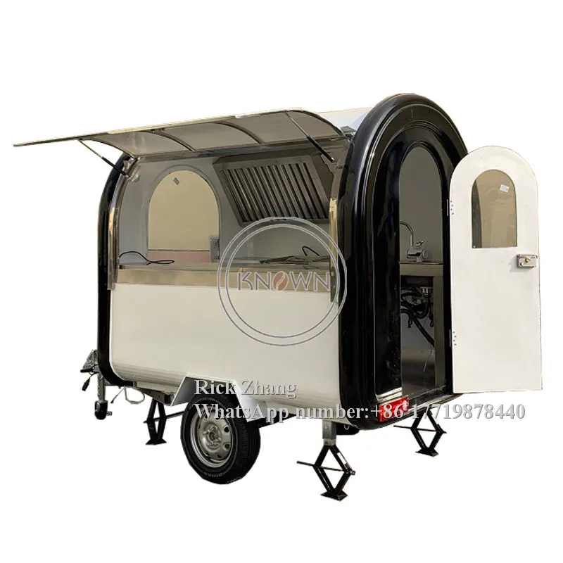 

Customized Food Truck Trailer Hot Dog Bubble Tea Coffee Cart Ice Cream Mobile Kitchen Catering Equipment Vending Kiosk