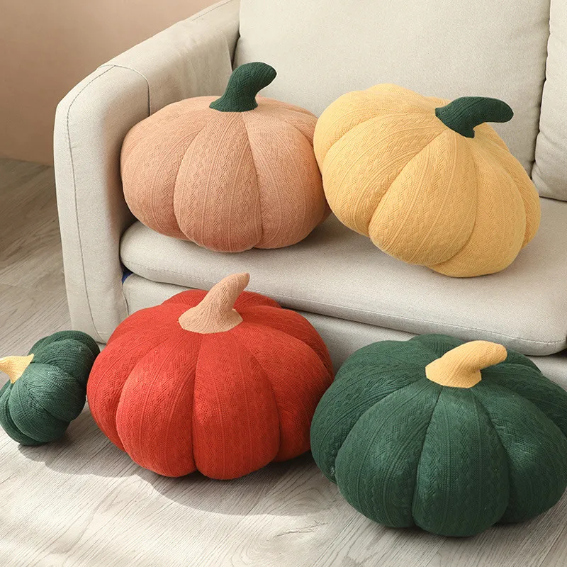 Nice 1pc 20cm/40cm Huggable Creative Pumpkin Pillow Round Cushion Plush Toy Doll Gift For Halloween Pumpkin