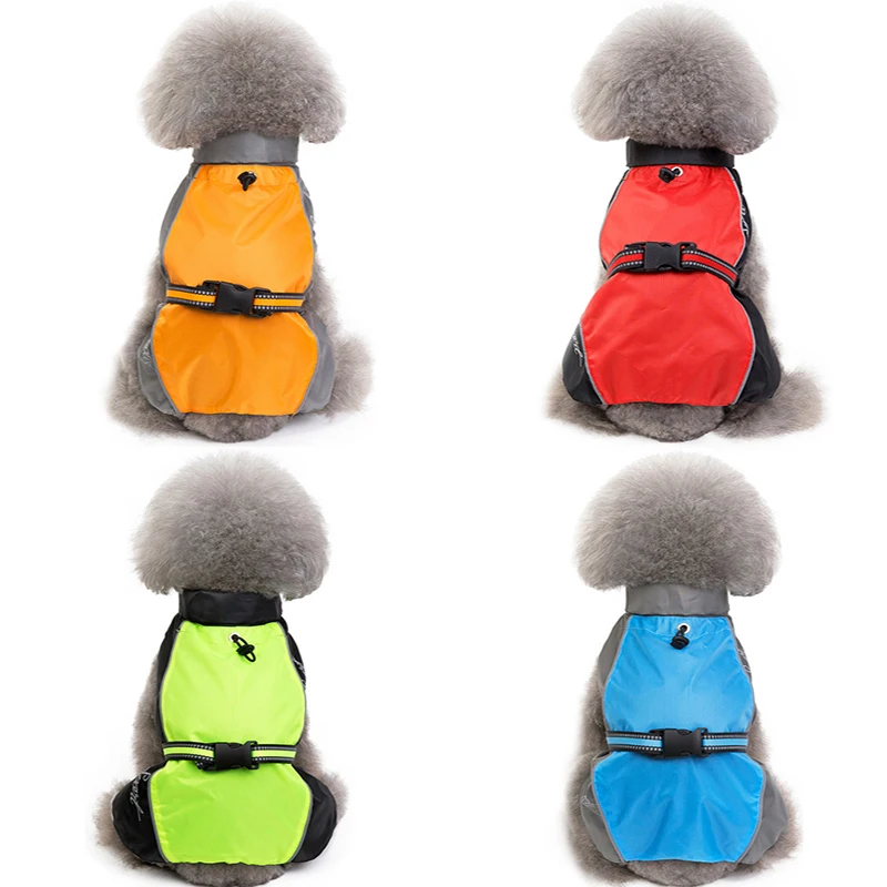 Small Dog Raincoat Winter Dog Clothes Waterproof Jacket Coat Night Reflective Dog Clothes Puppy Raincoat Winter Jacket Coat