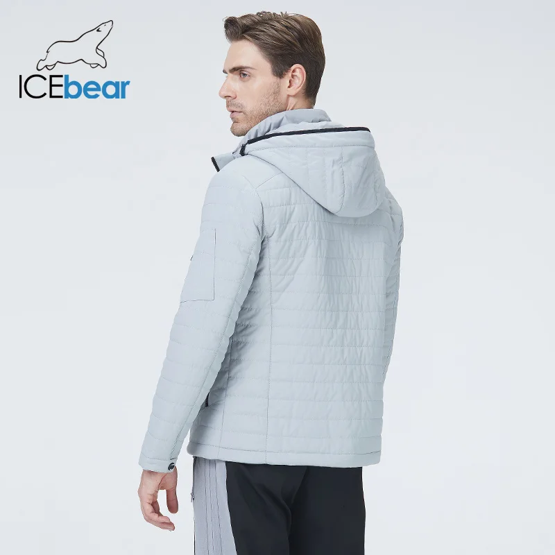 ICEbear 2021 new male short cotton jacket autumn fashion men\'s high quality coat with hood brand apparel MWC21662D