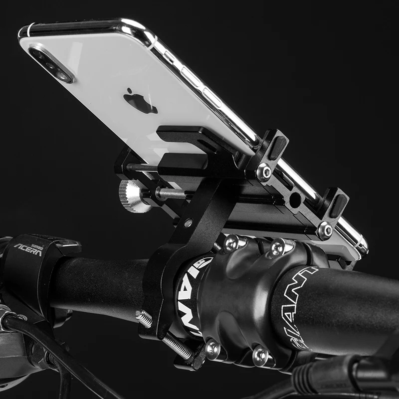 ROCKBROS Motorcycle Electric Bicycle Phone Holder Smartphone CNC Aluminum Alloy Bracket Five Claws Mechanical Bike Phone Holder