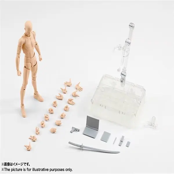High Quality BODY KUN / BODY CHAN Pose Play Grey Color Ver. Black Orange PVC Action Figure Collectible Model Toy