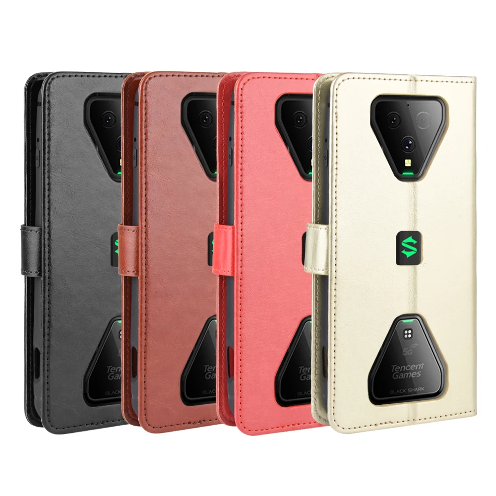 For XIAOMI BLACK SHARK 3 Case Luxury Leather Flip Wallet Phone Case For Xiaomi Black Shark 3 Case Stand Function Card Holder