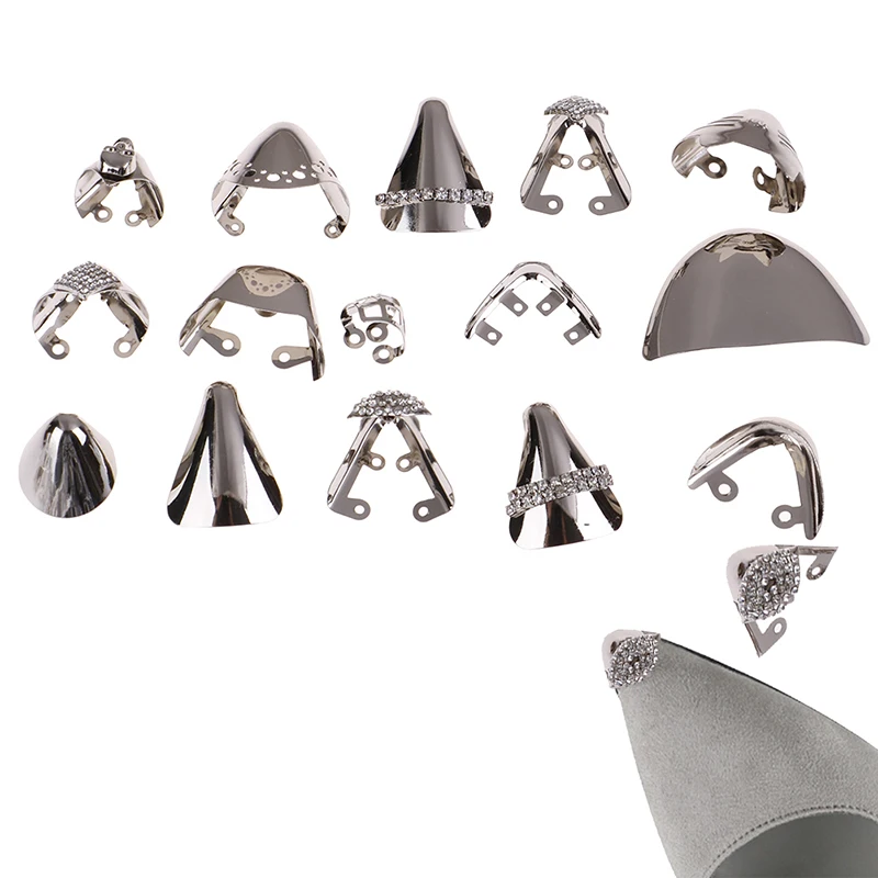 

1Pair Metal Shoes Toe Protection High Heels Shoe Broken Repair Accessories Shoe Decorations 15 Styles