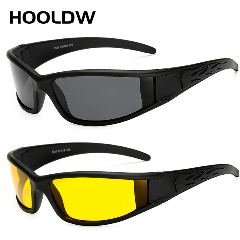 HOOLDW Fashion Polarized Sunglasses Men Women Car Driver Night Vision Goggles Anti-glare Sun glasses UV400 Eyewear Gafas De Sol