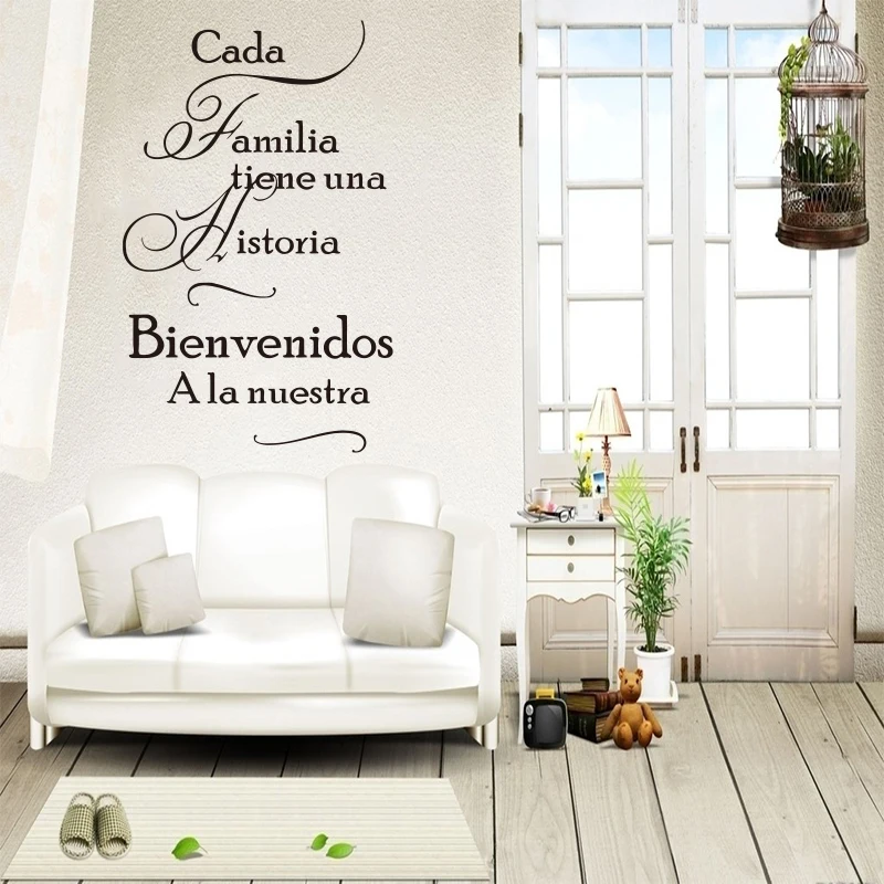 Spanish House quote wall stickers for home decoration vinyl engraving decal art poster for home decoration sz-061