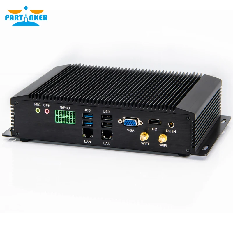 Mini PC industriel Intel Core i7-8550U/i5-8250U/i3-7167U/i5-7267U, avec ports 6COM, RS232, RS422, RS485, HDMI, VGA, GPIO, PS2