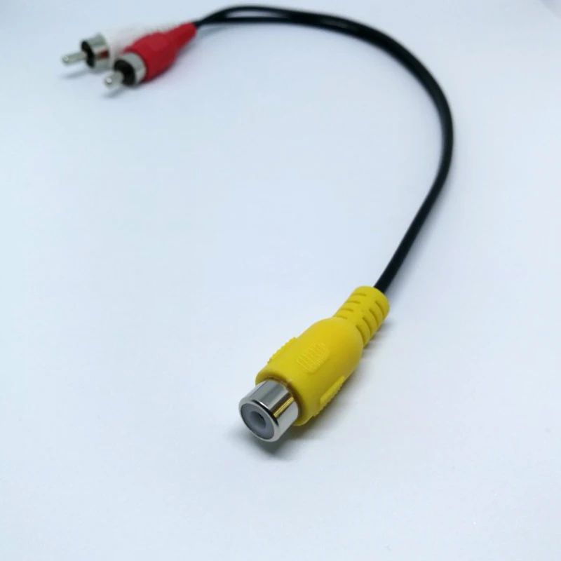 25 см 2 RCA штекер к 1 RCA разъем Y-образный разветвитель Кабель для автомобильного усилителя динамика Aux кабель Aux линия аудио адаптер