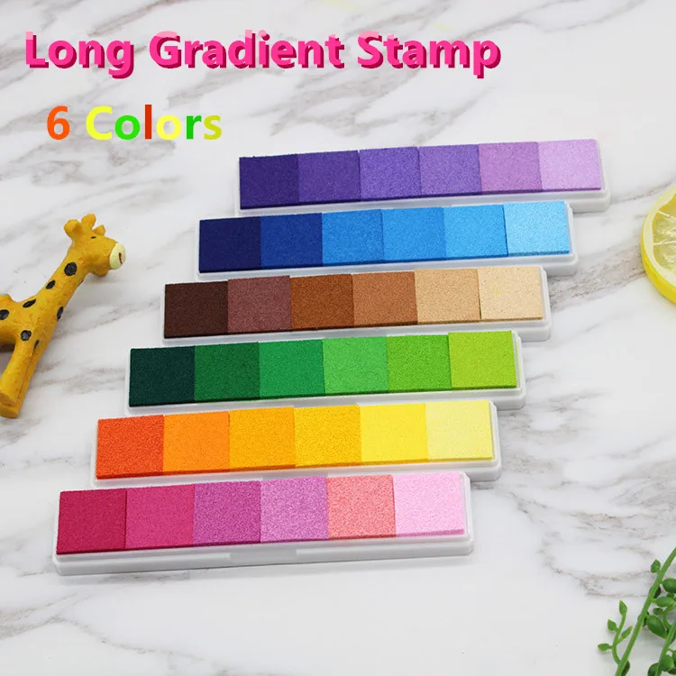 1pcs Gradient Colors Inkpads Scrapbooking Ink Pad Stamp Inkpad Crafts Color Ink pad Stamps for Children Stamp DIY Art