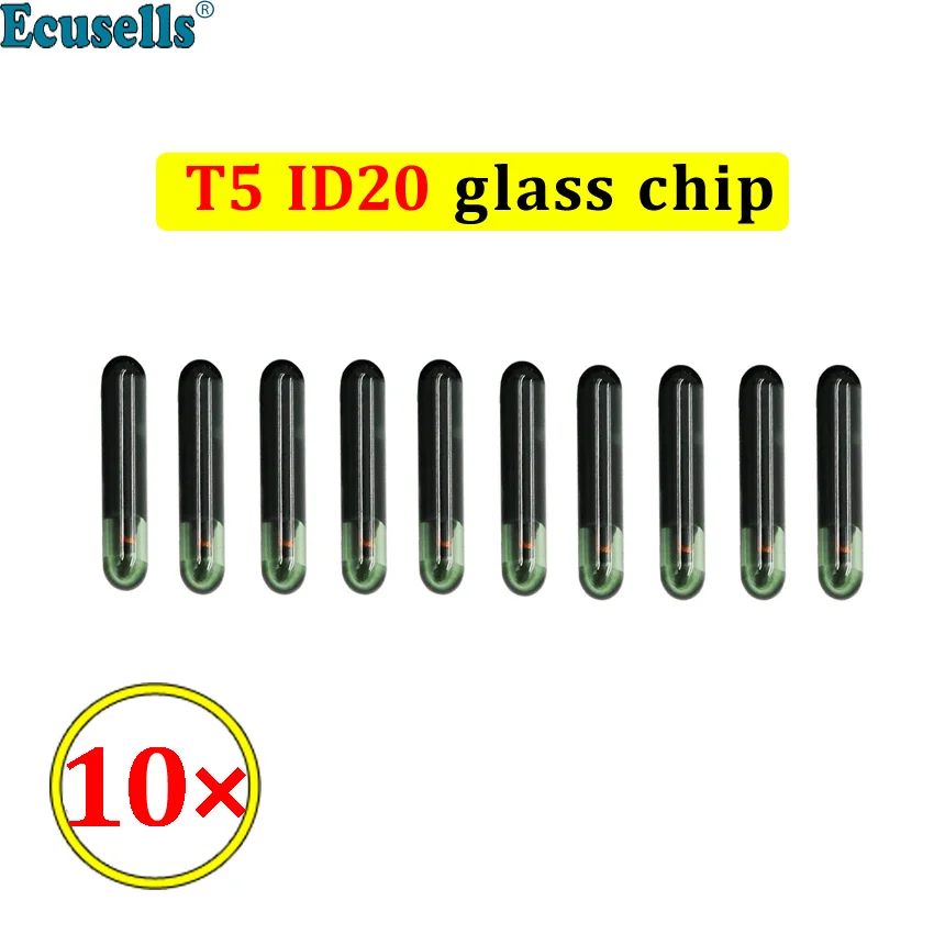 

10pcs/lot Transponder Chip T5 ID20 Glass auto car key chip ID20 glass chip