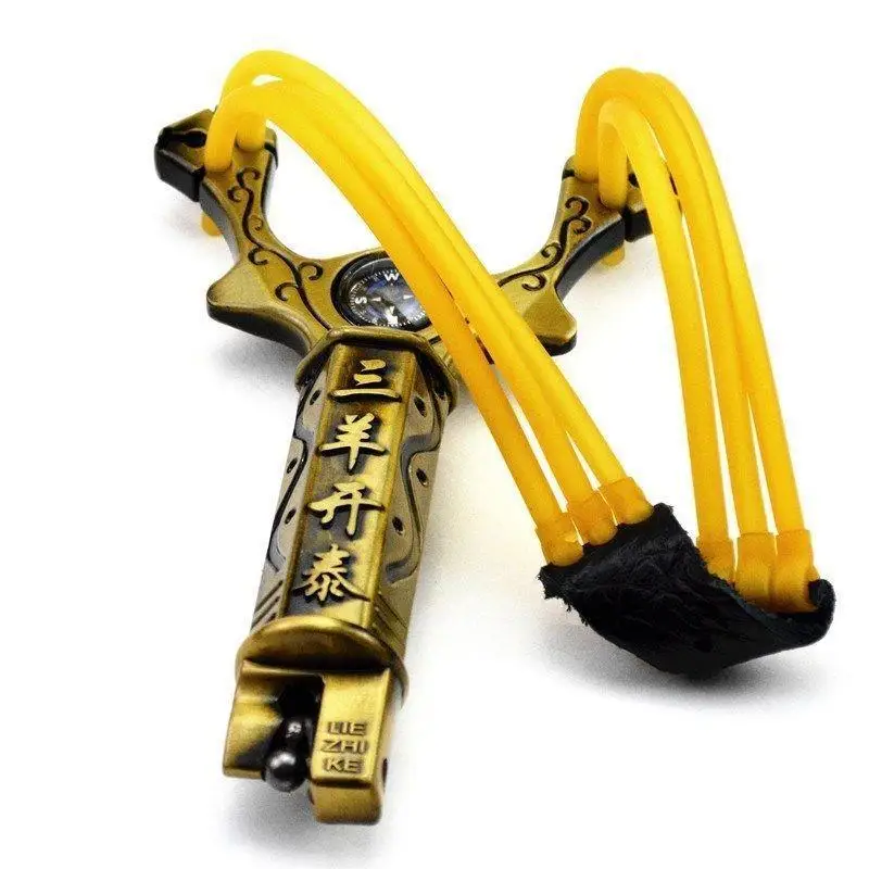 High Precision Aluminum Alloy Slingshot Professional Hunting High Power Rubber Band Professional Shooting Competitive Catapult