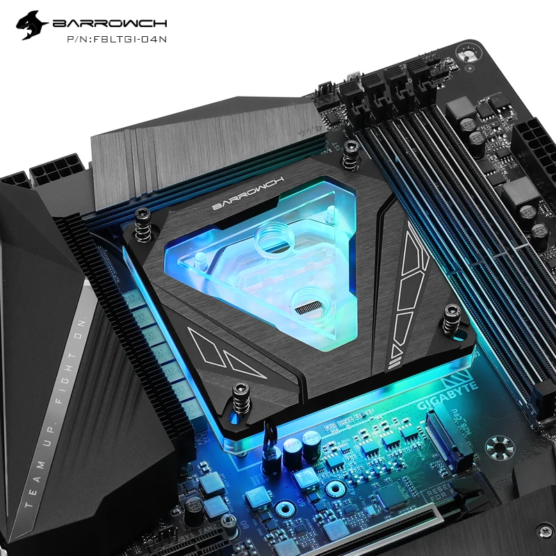 Barrowch CPU Water Cooling Block M Series for Intel 115X 1200 X99/x299 Future Mechanical Style Cpu Liquid Cooling Cooler