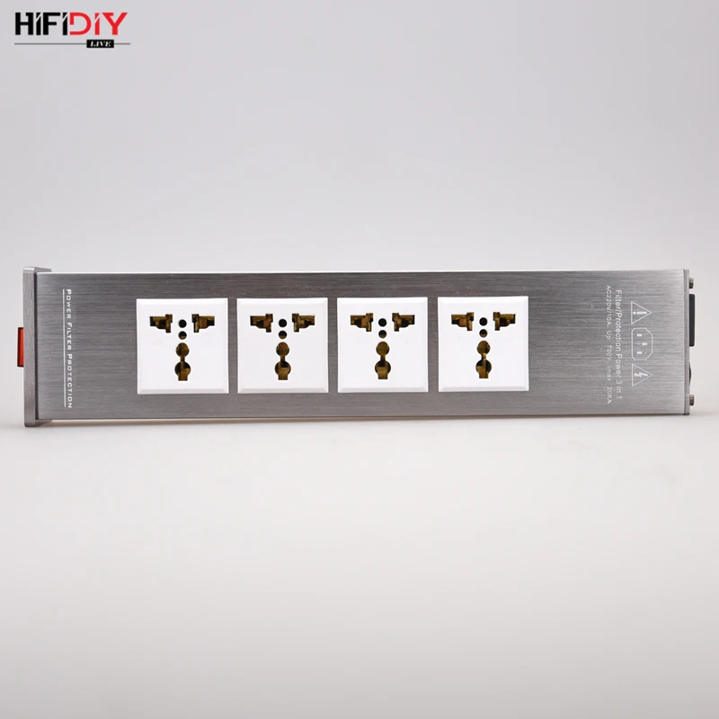 HIFIDIY LIVE HIFI audio power filter socket HiFi Power Filter Plant Schuko Socket 1500W 100V-240V AC2.2