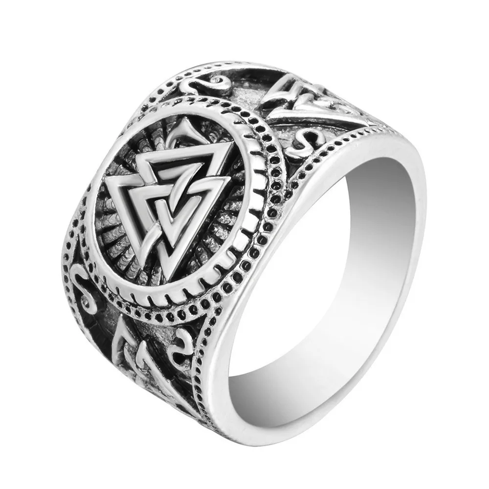 Slavic Kolovrat Symbol Norse Valknut Compass Amulet Viking Ring For Women Men Wicca Witchcraft