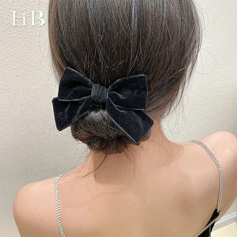 South Korea 2020 New Hair Accessories Lazy Ponytail Ball Head Hair Curler Bow Hair Accessories Hairpin Back Head Rope