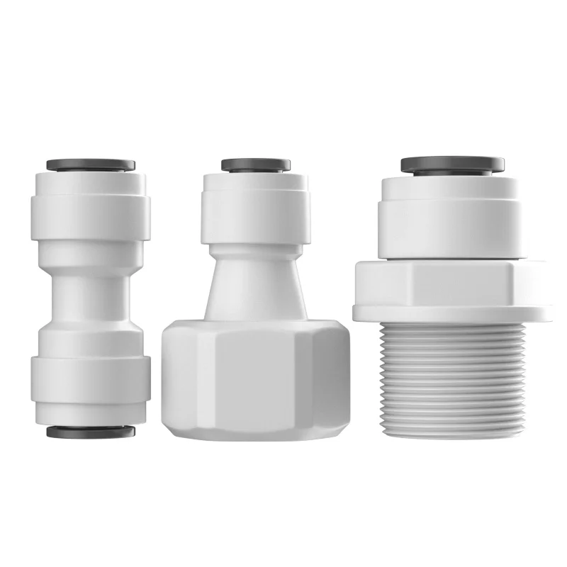 1/4 "3/8" OD ท่อ1/4 "1/2" 3/4 "1/8" ท่อพลาสติก Quick Connectors RO น้ำอุปกรณ์เชื่อมต่อเครื่องกรองน้ำท่อ