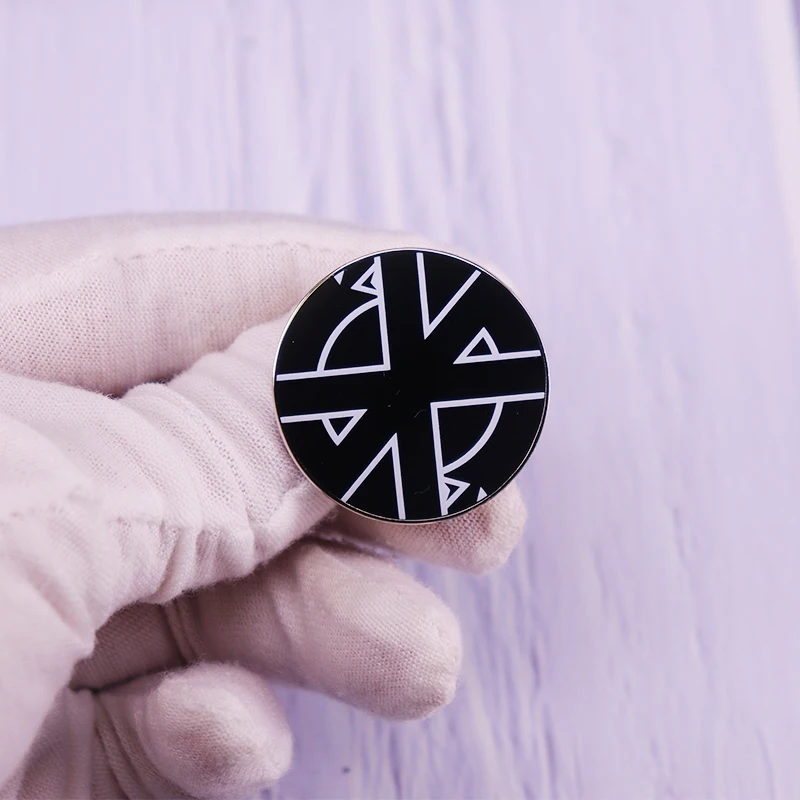 Classic Punk Crass Symbol Logo Pin Button Badge