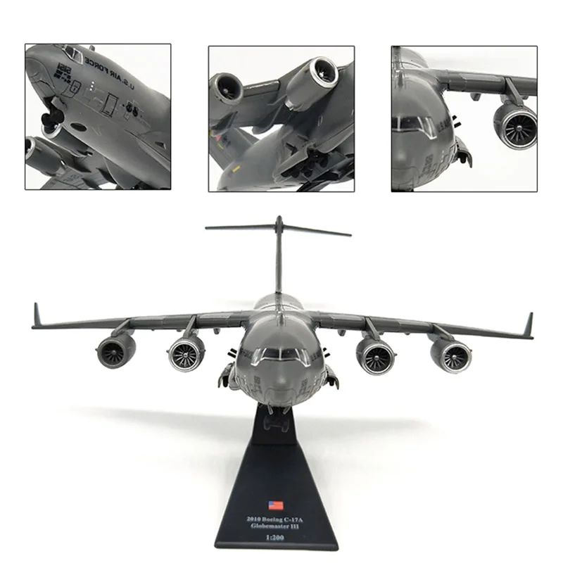 1/200 U.S. Navy Army C-17 Globemaster Transport aircraft airplane plane fighter model toy for indoor display children collection