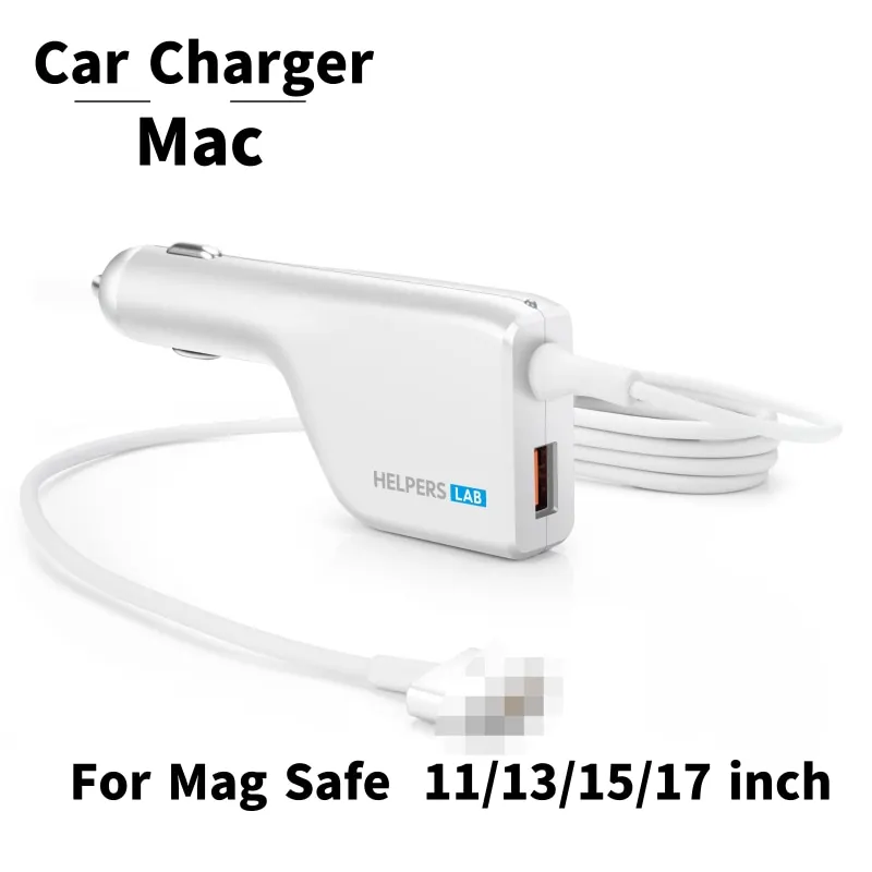 Helpers Lab Caricabatterie da Auto per Macbook 45W 60W 85W Mas safe L T Retina