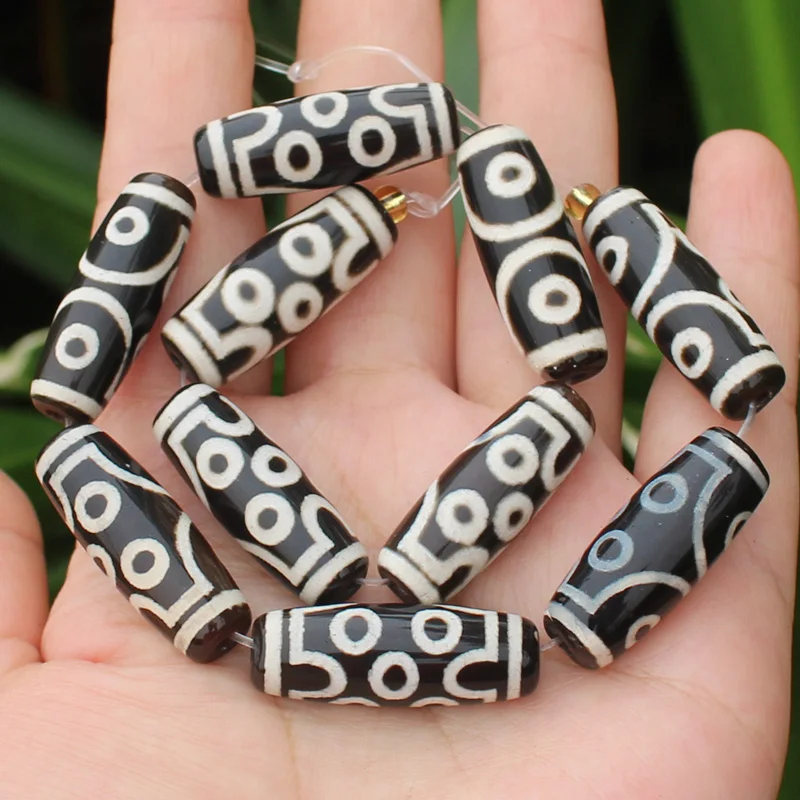 3pcs, 28-30mm Many Pattern Black Dzi agates beads, Can Pick Different Beads for sell , For DIY Jewelry making !