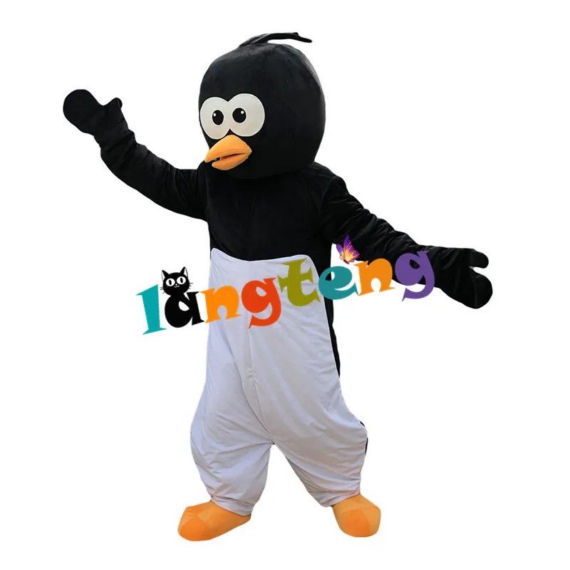 811 schwarz Weiß Crow Vogel Phantasie Kleid Maskottchen Kostüme Erwachsene Cosplay Cartoon