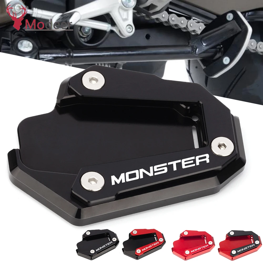 

For Ducati monster 1200 1200S 1200R 821 Monster New Kickstand Side Stand Plate Pad Enlarge Extension Foot Plate Sidestand