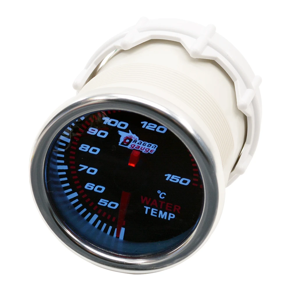 Wskaźnik Temperatury Wody 52mm Dragon do Auta, Motocykla, Tuningu, Wyścigów, Biały Podświetlany, Celsjusza — zdjęcie 7